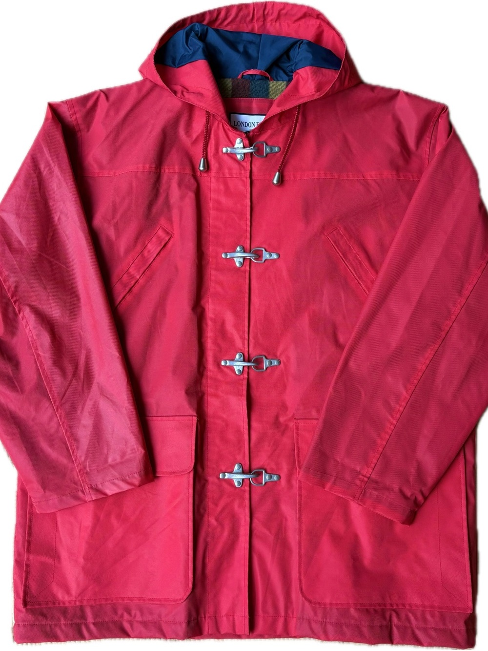 Vintage London Fog Red Lined Rain Coat